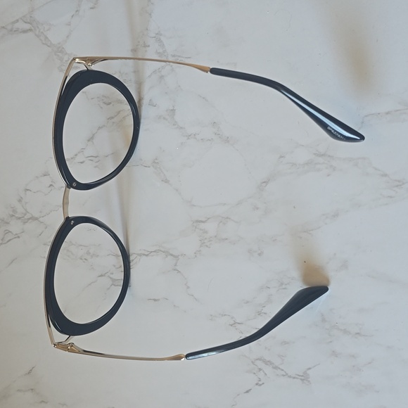 ✨️ Prada Catwalk Women's Eyeglasses Frames Sunglasses Black Cateye - Authentic - Picture 6 of 11